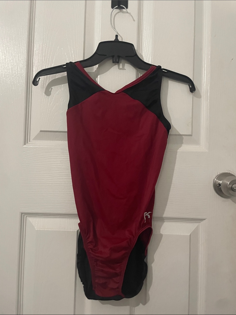 GK Red and Black Girls' Gymnastics Leotard